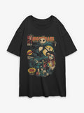 spooky holiday Comic Cover Girls Oversized T-Shirt