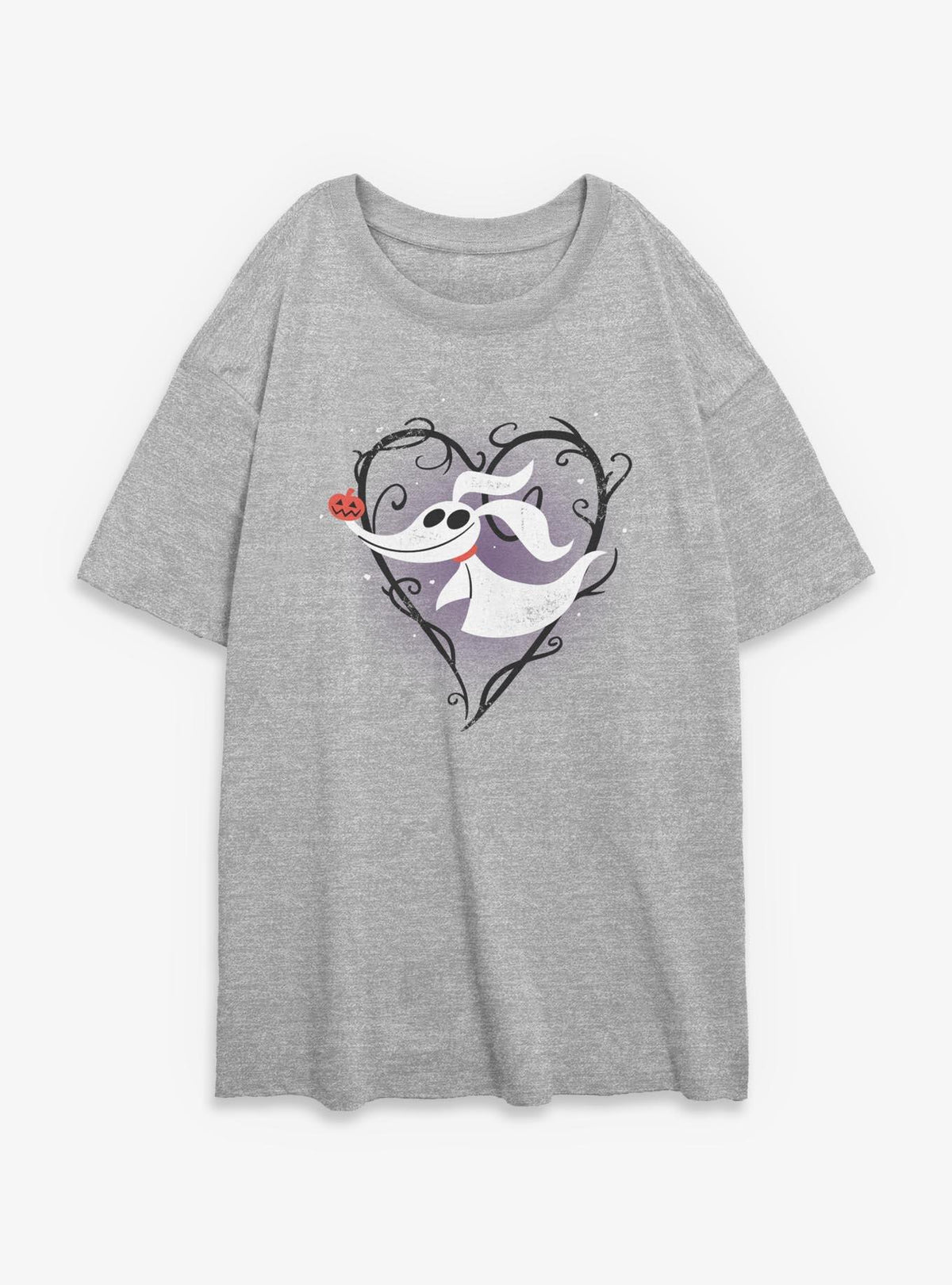 spooky holiday Zero Pumpkin Nose Girls Oversized T-Shirt