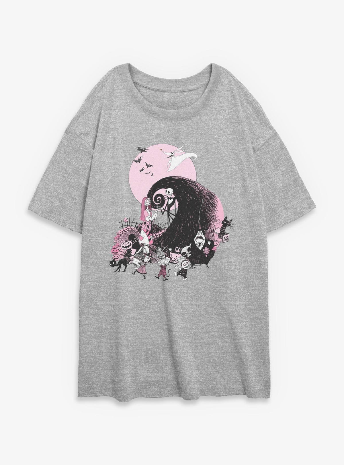 spooky holiday Classic Scene Group Girls Oversized T-Shirt