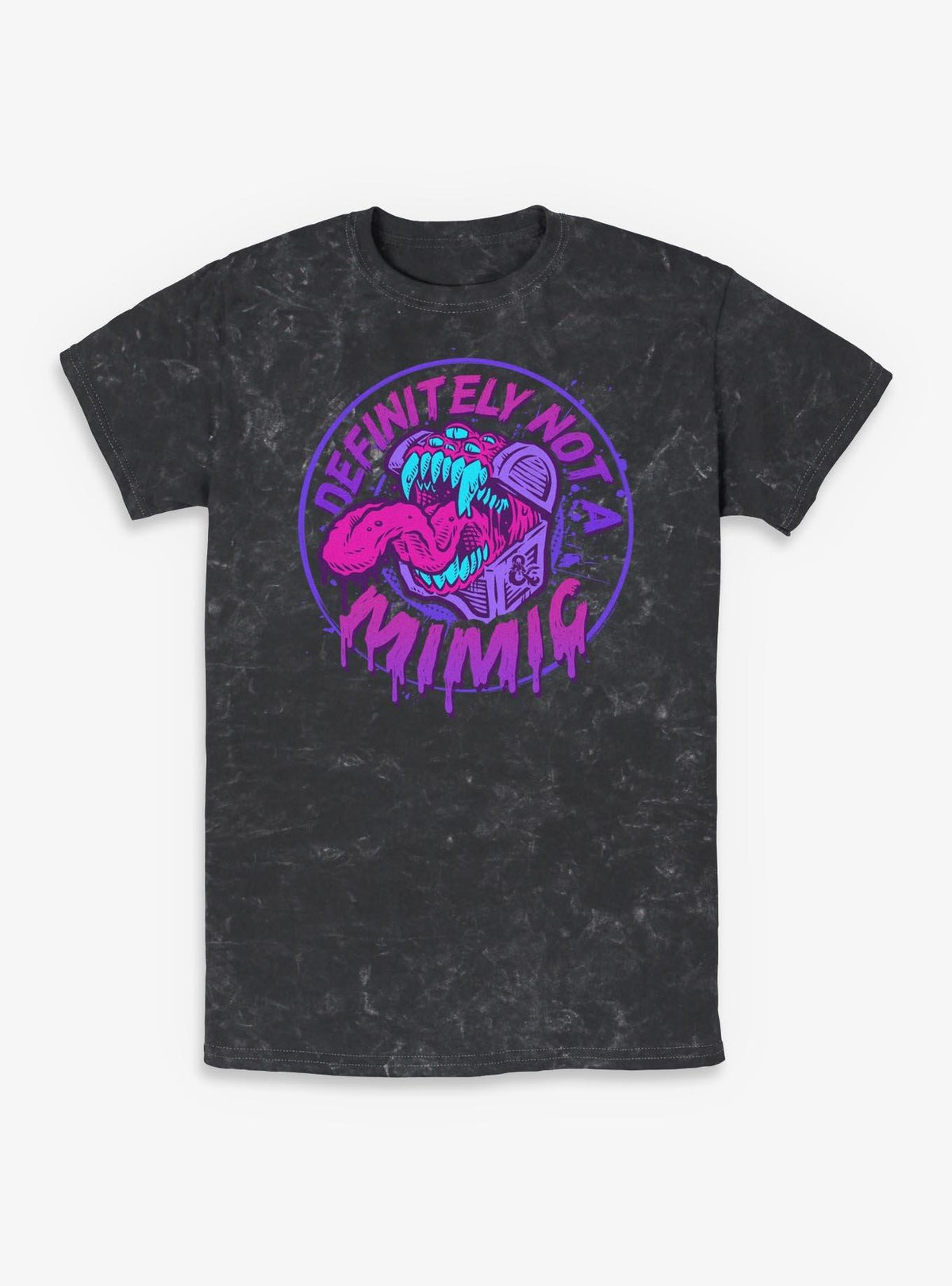 Dungeons Dragons Defintely Not A Mimic Badge Mineral Wash T-Shirt