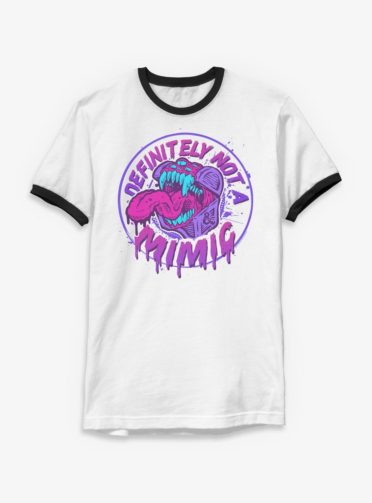 Dungeons Dragons Defintely Not A Mimic Badge Ringer T-Shirt