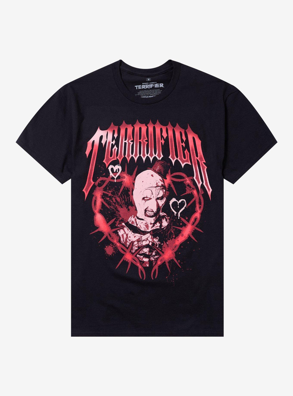 Terrifier Art Barbed Wire Heart T-Shirt | Premium Unisex T-Shirt, Trending Graphic Tee