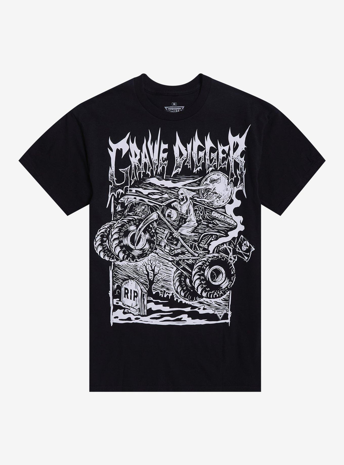 Monster Jam X Vertebrae33 Grave Digger T-Shirt | Premium Unisex T-Shirt, Trending Graphic Tee
