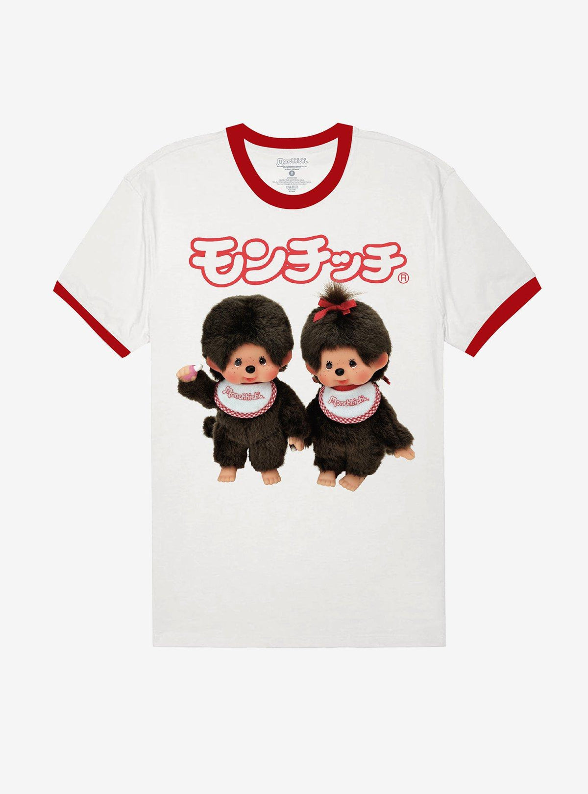 Monchhichi Duo Girls Ringer T-Shirt | Premium Unisex T-Shirt, Trending Graphic Tee