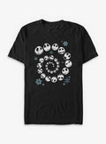 spooky holiday Jack Skeleton Snow Flakes T-Shirt