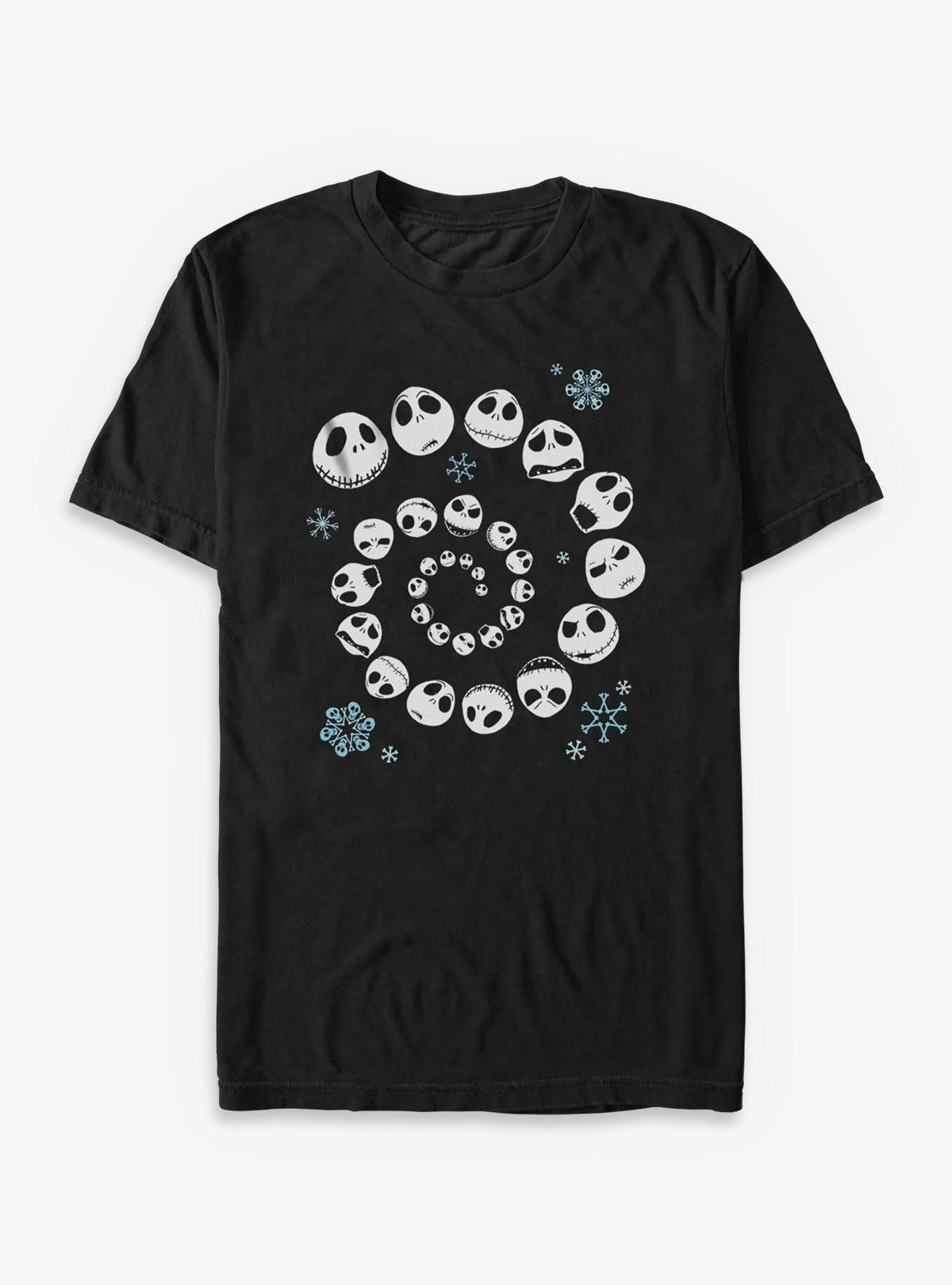 spooky holiday Jack Skeleton Snow Flakes T-Shirt
