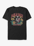 spooky holiday Jack And Sally Floral T-Shirt 2