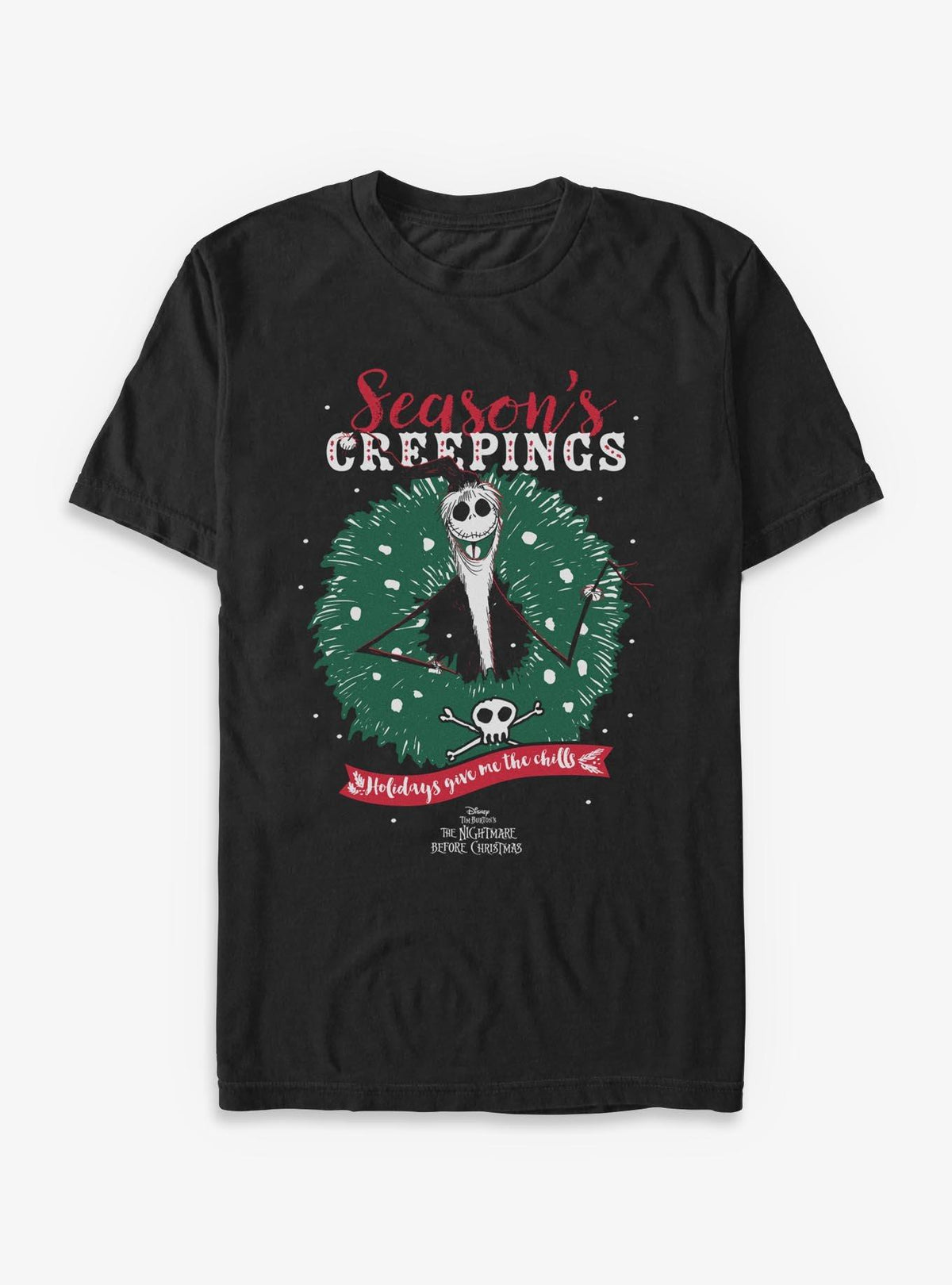 spooky holiday Jack Wreath Creeping T-Shirt