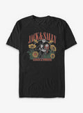 spooky holiday Jack And Sally Floral T-Shirt