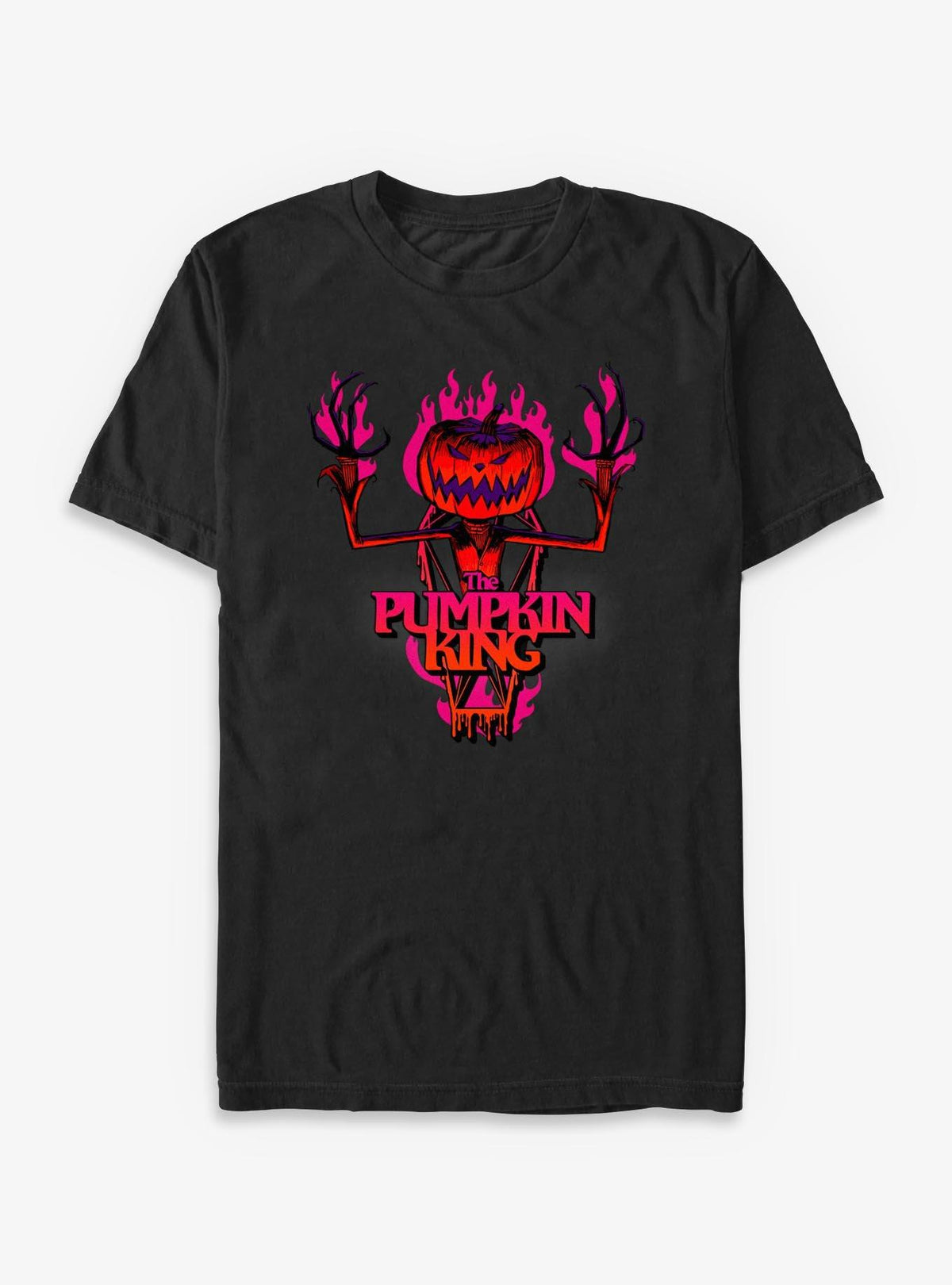 spooky holiday Pumpkin King Flames T-Shirt 2