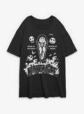spooky holiday Jack Ruler Of The Night Girls Oversized T-Shirt
