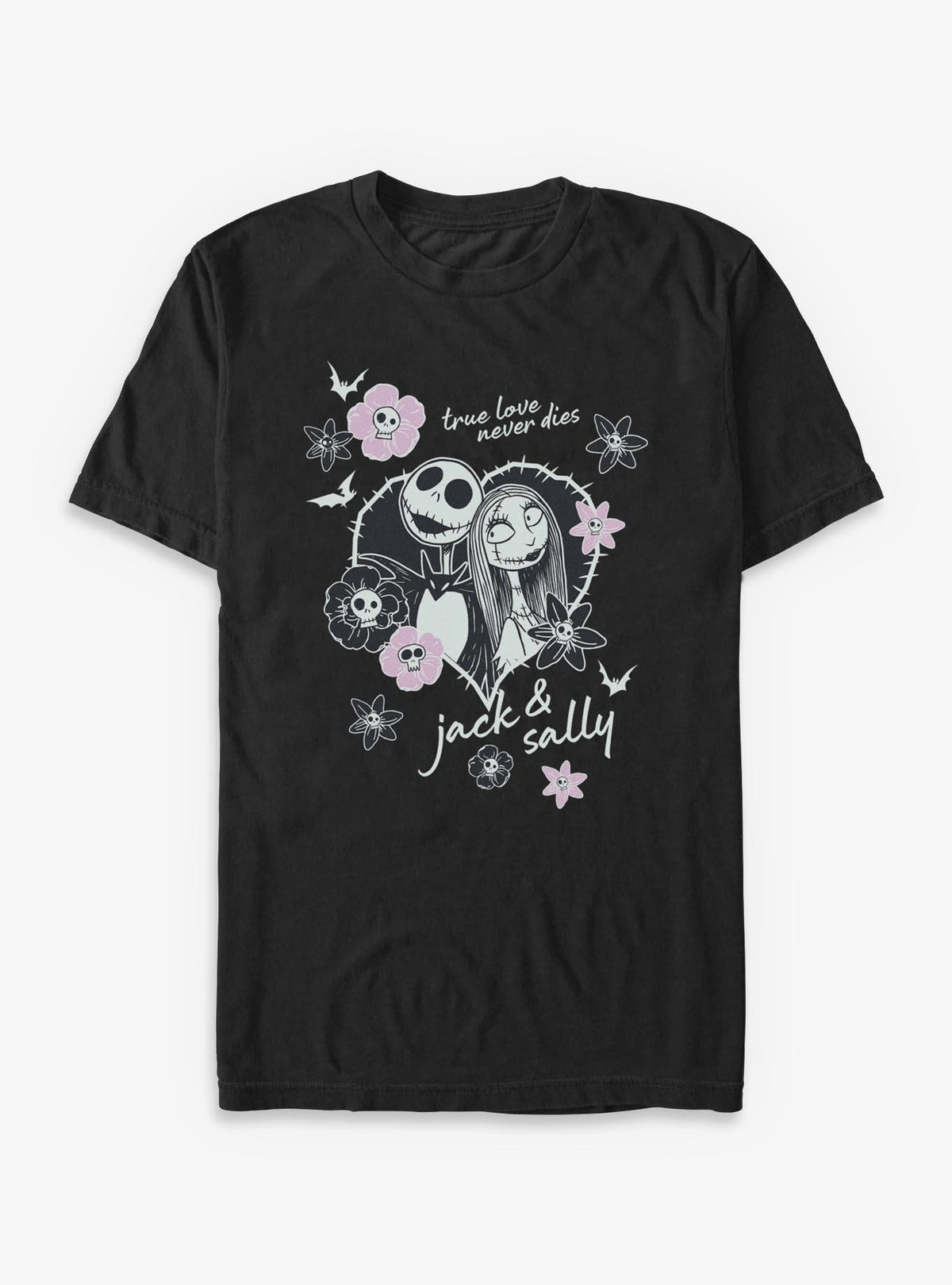spooky holiday Heart Jack And Sally T-Shirt