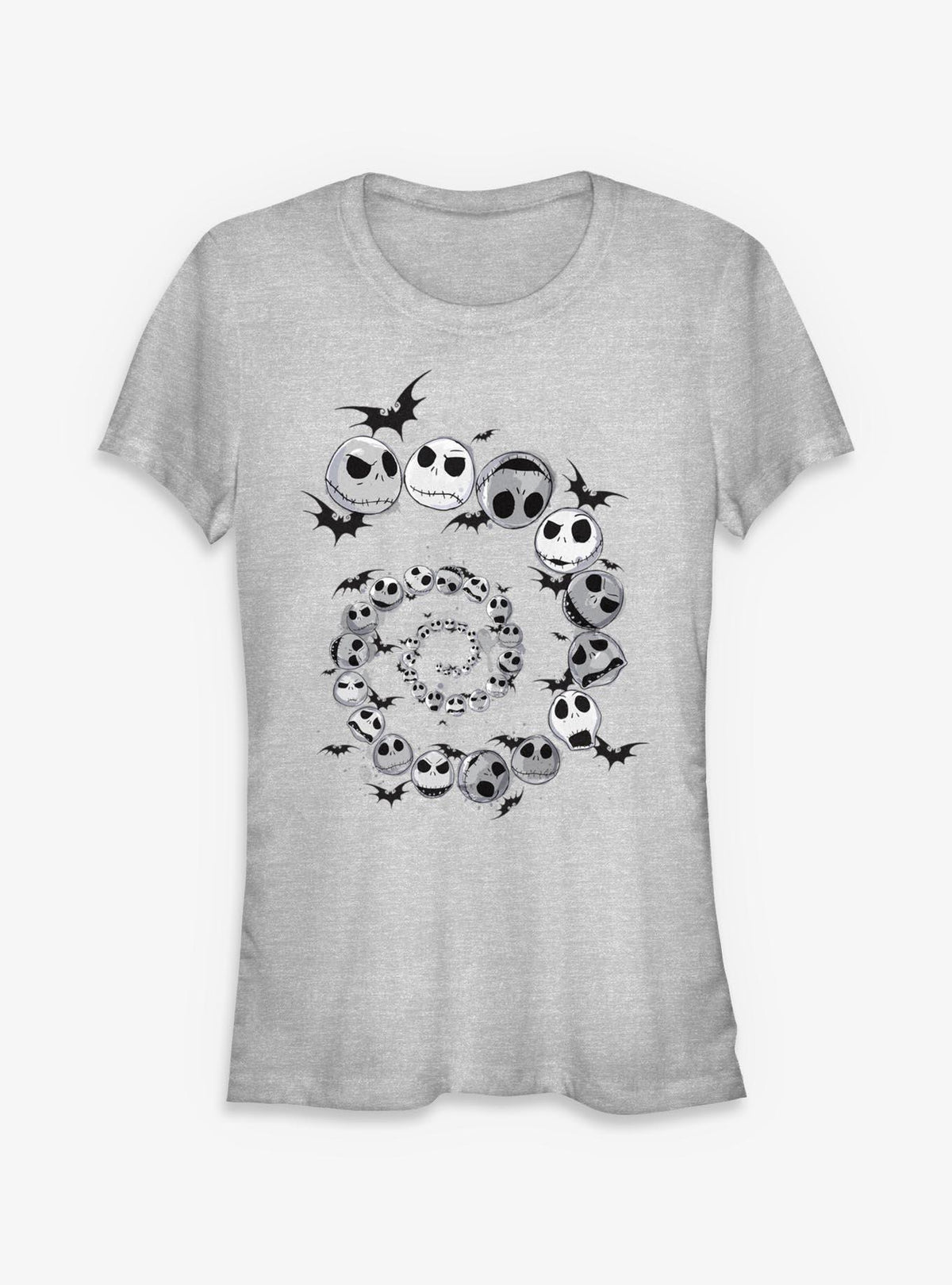 spooky holiday Spiral Jack Head Girls T-Shirt