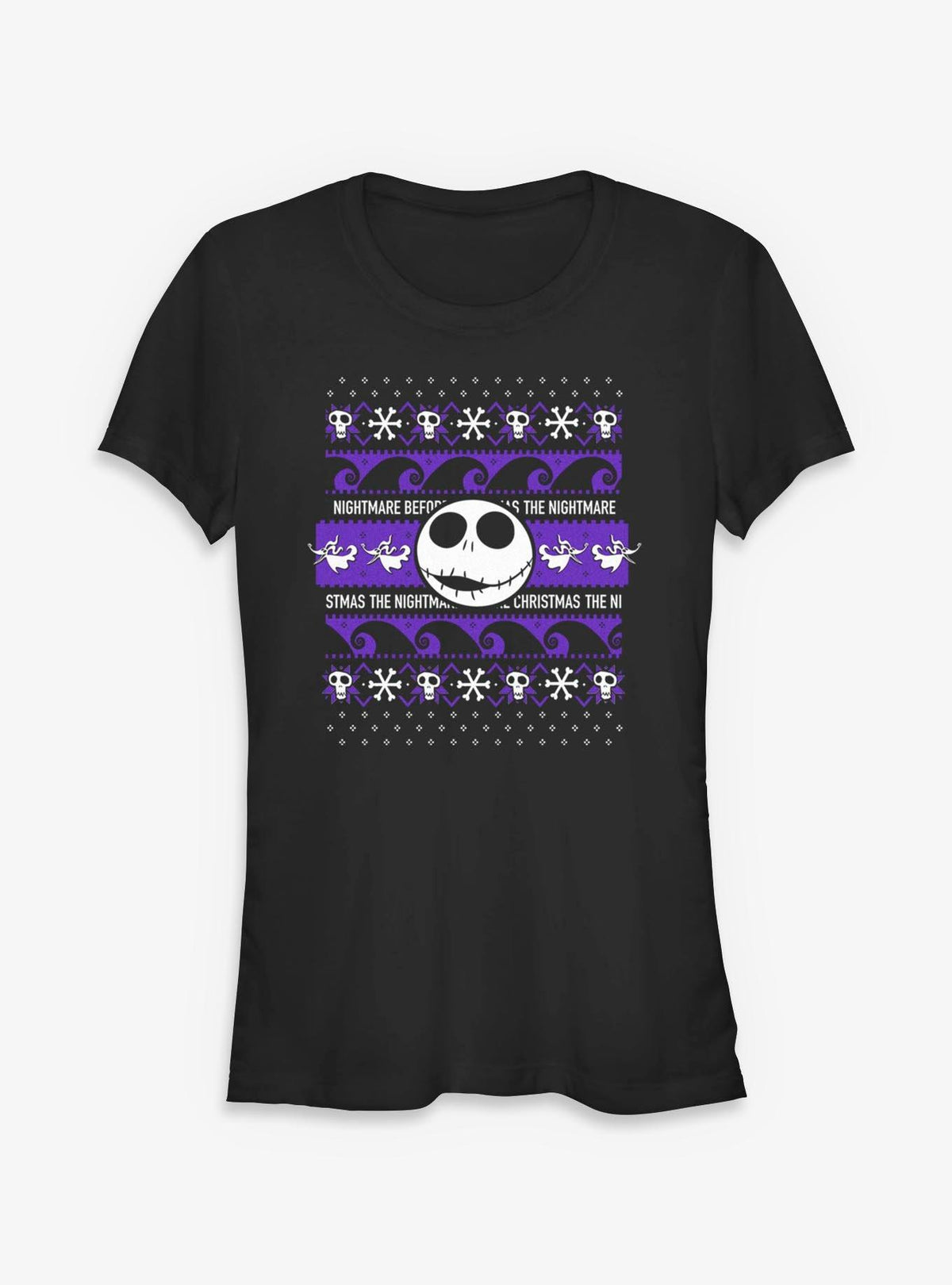 spooky holiday Jack Ugly Sweater Girls T-Shirt