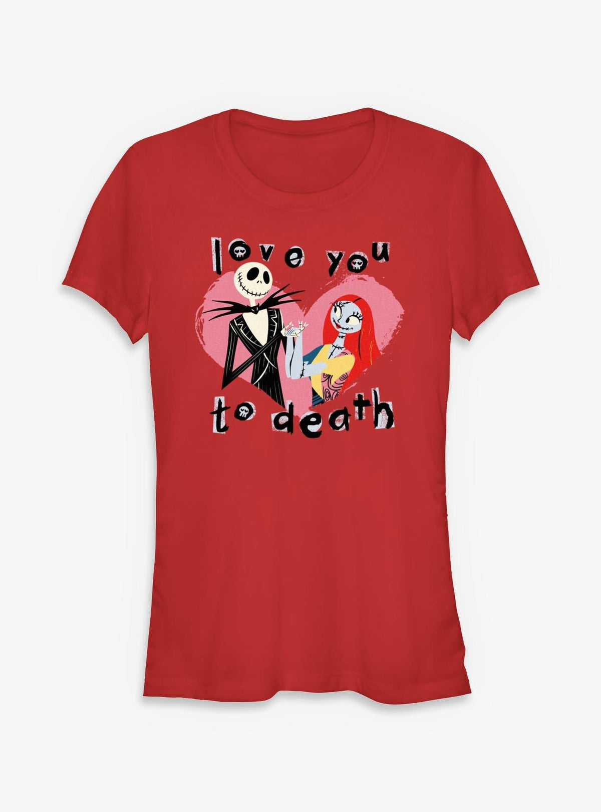spooky holiday Jack Sally Love You To Death Girls T-Shirt 2