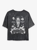 spooky holiday Jack Ruler Of The Night Girls Mineral Wash Crop T-Shirt