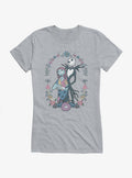 spooky holiday Jack and Sally Flowers Girls T-Shirt Hot Topic Exclusive