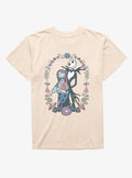spooky holiday Jack and Sally Flowers Mineral Wash T-Shirt Hot Topic Exclusive