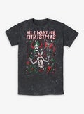 Stranger Things Christmas Flash Sheet Mineral Wash T-Shirt