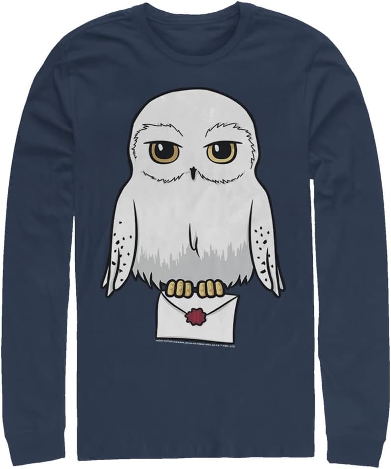 Men S Deathly Hallows Anime Hedwig Mail Tops Long Sleeve Tee Shirt T Shirt US Trend