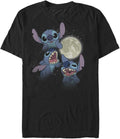 Big Tall Lilo Three Stitch Moon Men S Tops Short Sleeve Tee Shirt T Shirt Everyday Wear