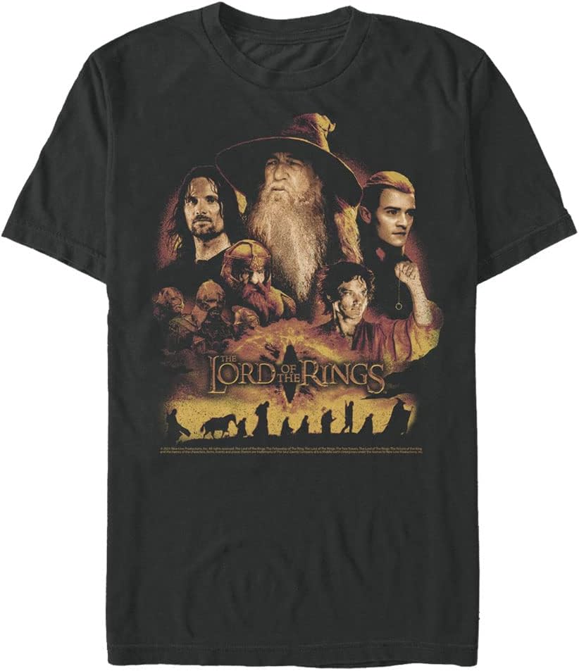 Bros Lord Fellowship Of The Ring Character Heads Men S Tops Short Sleeve Tee Shirt T Shirt Everyday Wear