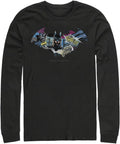Brothers Big Tall Batman Ripped Fill Men S Tops Long Sleeve Tee Shirt Black 3x Large T Shirt Clean Design