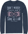 Big Tall Men S Deathly Hallows Just As Sane Luna Tops Long Sleeve Tee Shirt T Shirt Gift Ready