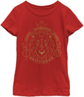 Girl S Gryffindor Line Art Symbol T Shirt Red X Large T Shirt Gift Ready