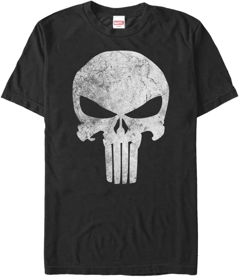 Big Tall Classic Punisher Distresskull Men S Tops Short Sleeve Tee Shirt T Shirt US Trend