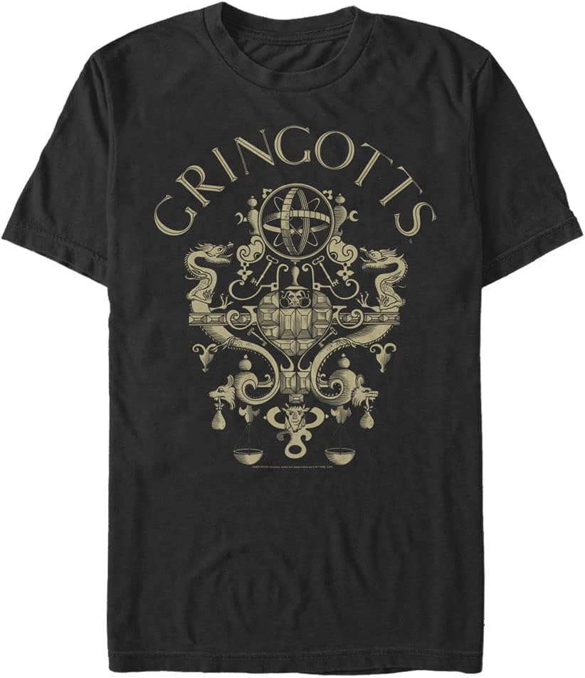 Brothers Sorcerer S Stone Gringotts Logo Men Tops Short Sleeve Tee Shirt T Shirt Everyday Wear