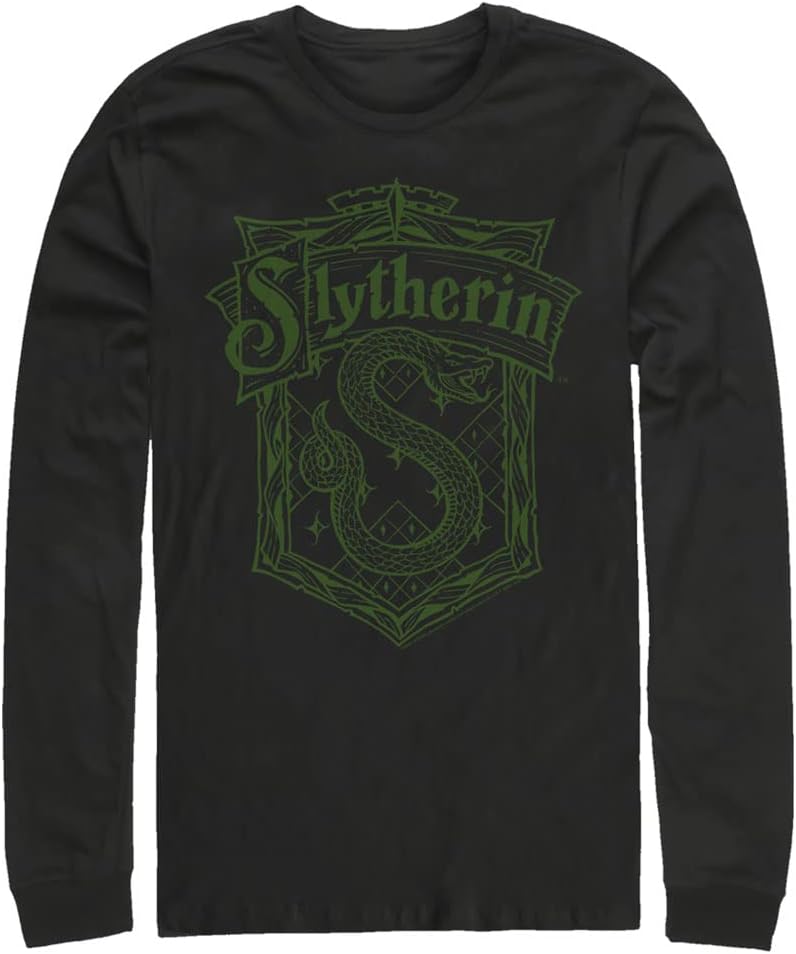Sorcerer S Stone Slytherin Crest Men Tops Long Sleeve Tee Shirt T Shirt Premium Print