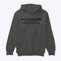 just be a good human logo on back | Premium Unisex T-Shirt, Trending Graphic Tee