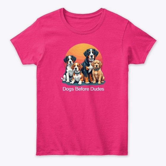Dogs Before Dudes Cute Tee | Premium Unisex T-Shirt, Trending Graphic Tee