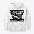 I LIKE HORSES AND COFFEE | Premium Unisex T-Shirt, Trending Graphic Tee