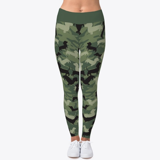 Dachshund Lover Gift Camo Pattern | Premium Unisex T-Shirt, Trending Graphic Tee