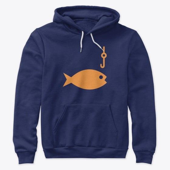 Premium Hoodie wbrown Fishing Sign