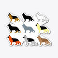 German Shepherd silhouettes | Premium Unisex T-Shirt, Trending Graphic Tee