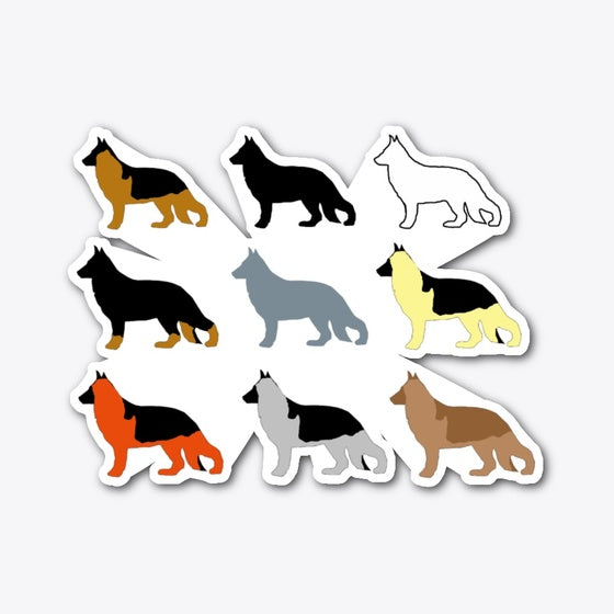 German Shepherd silhouettes | Premium Unisex T-Shirt, Trending Graphic Tee