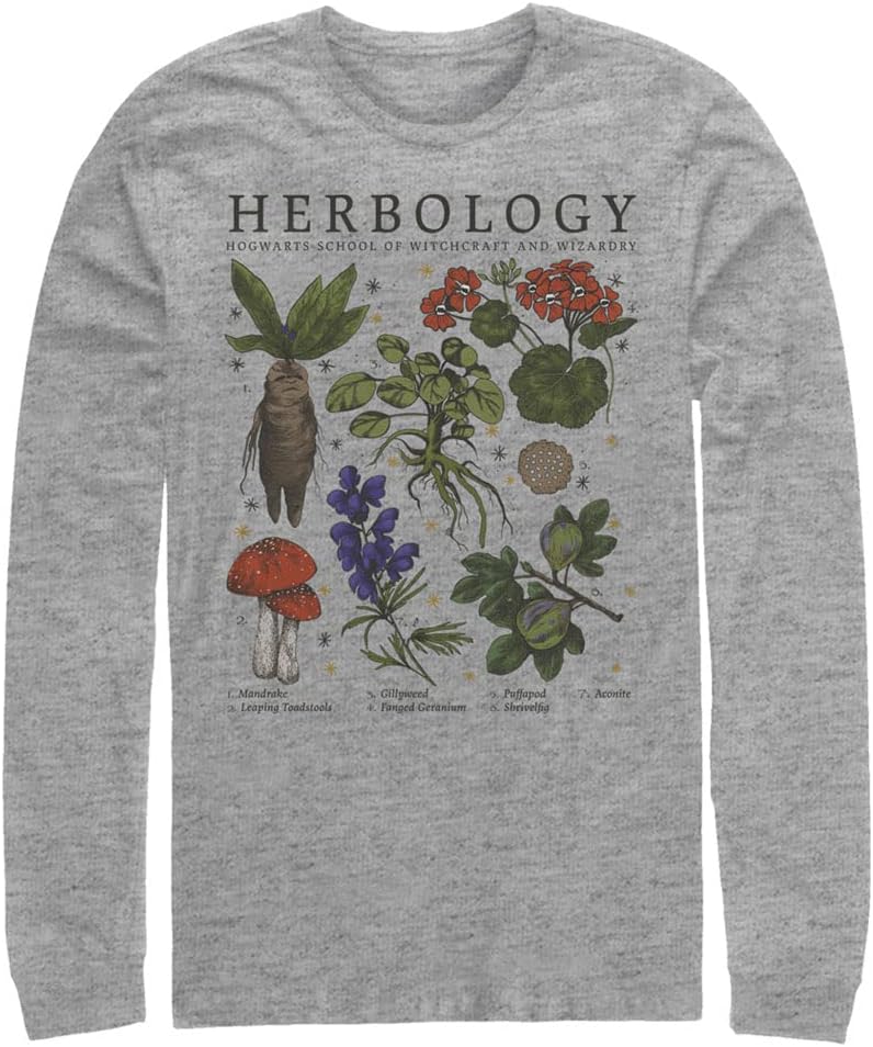 Men S Deathly Hallows Herbology Tops Long Sleeve Tee Shirt T Shirt Gift Ready
