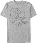 Princess Men S Snow White And The Seven Dwarfs Grumpy Outline Portrait T Shirt Athletic Heather Large T Shirt Everyday W
