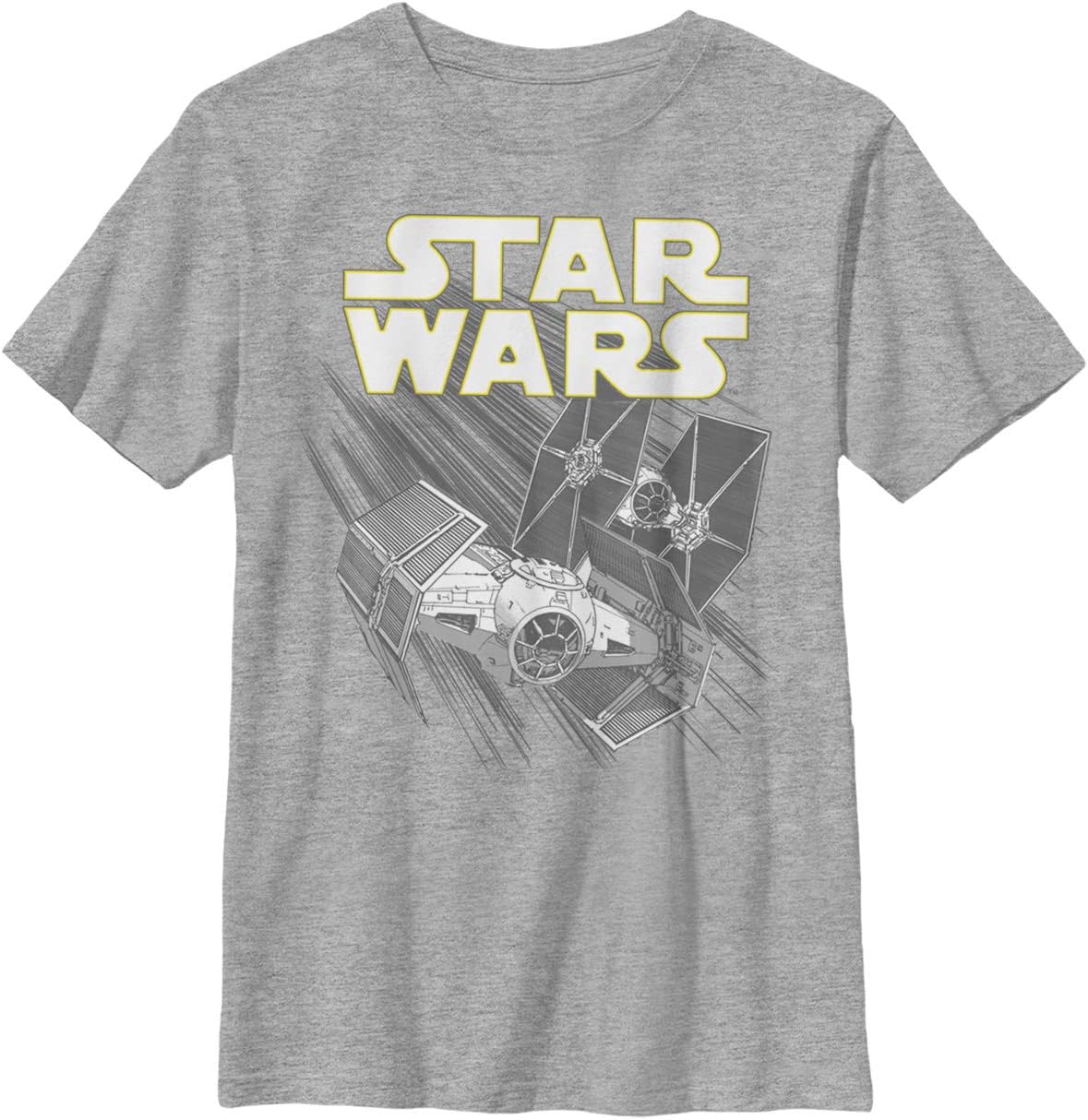 Boys Zoom Space Logo Ship Graphic Tee T Shirt Ath Htr Large Us T Shirt Gift Ready