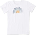 Life Is Good Watercolor Daisy Birds Graphic Shirt for Women 367