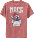 Kids Nope Not Today Boys Short Sleeve Tee Shirt T Shirt Premium Print
