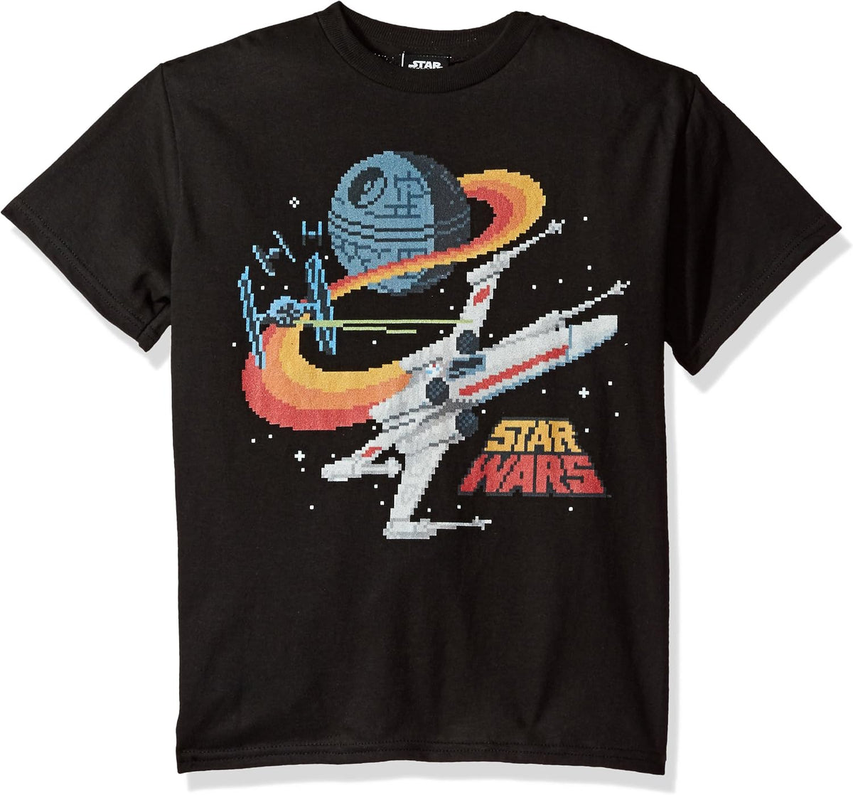 Boys Big Colorful Contrails X Wing Death Graphic Tee T Shirt Everyday Wear