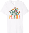 Retro Groovy Floral Printer Wildflower Tees For Women Premium T Shirt Everyday Wear 2