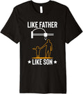 Like Father Son 3d Printer Printing Fathers Day Dad Premium Apparel Premium Print