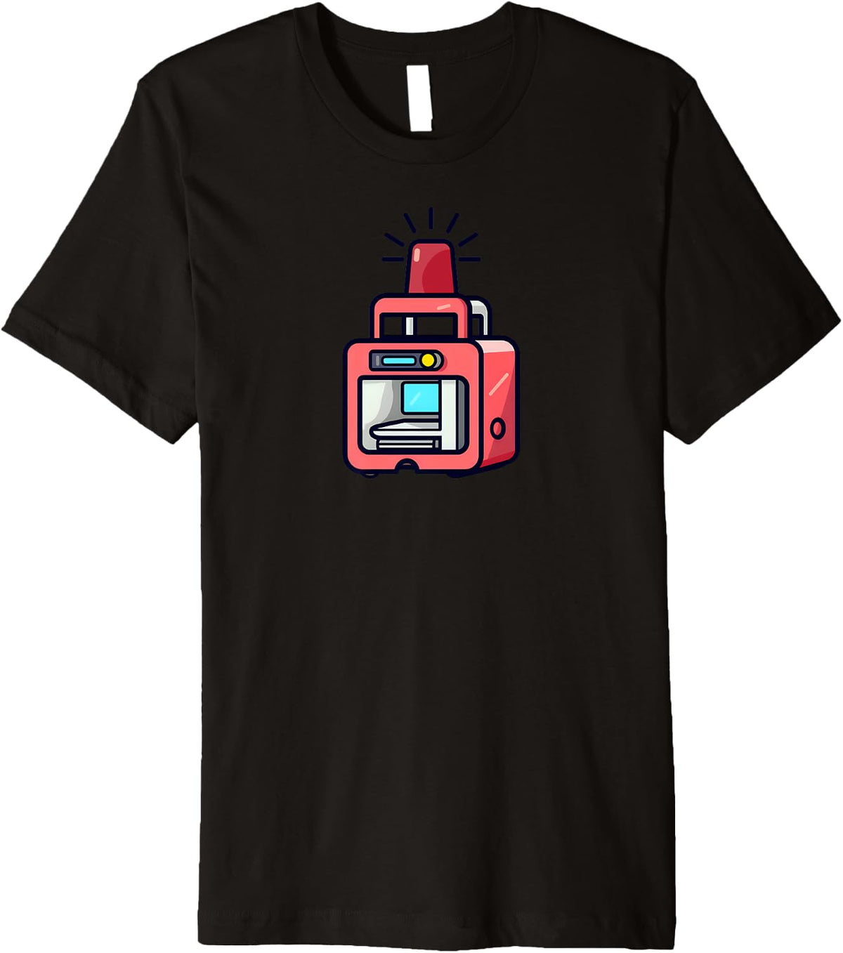 3d Printer With Alarm Signal Design Printing Premium Apparel Clean Design