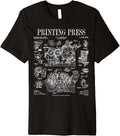 Book Printing Press Newspaper Printer Vintage Patent Print Premium Apparel Clean Design