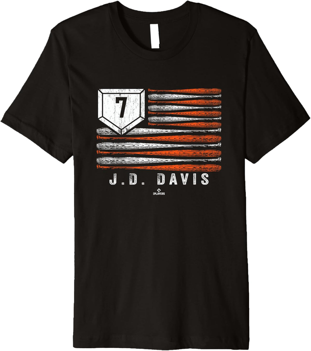 Vintage US Flag Baseball Stripes JD Davis San Francisco Premium